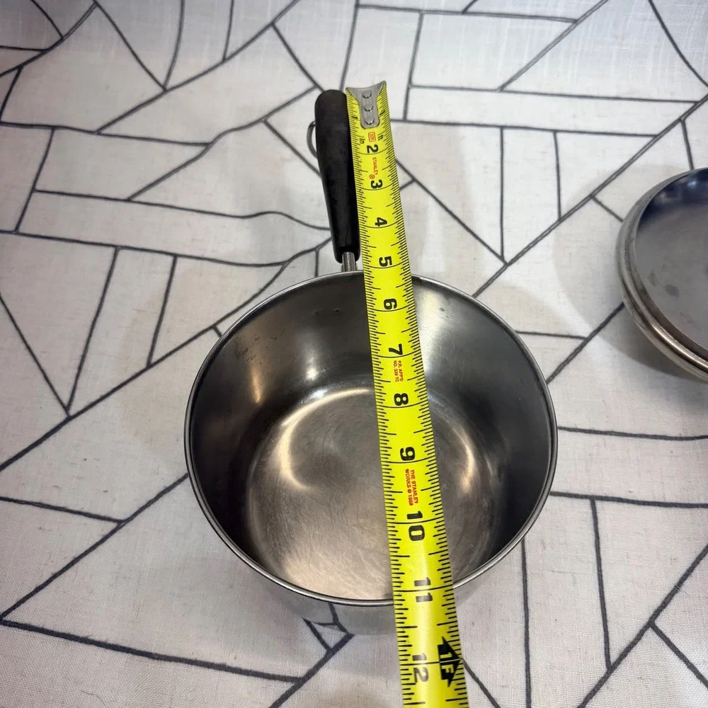 Revere Ware Saucepan 2 Qt Silver Copper Bottom Vintage Lid Bakelite Handle